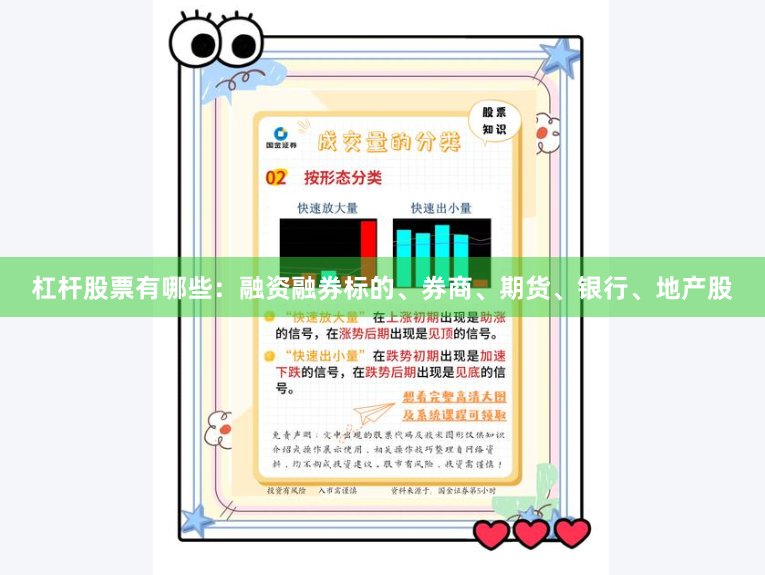 杠杆股票有哪些：融资融券标的、券商、期货、银行、地产股